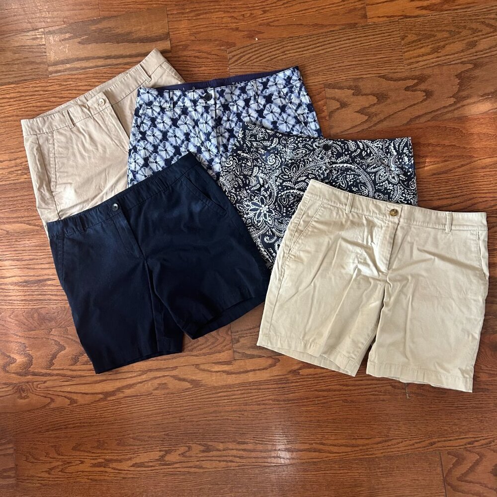 Talbots The Weekend Short Lot of 5 Pair Size 6 Preppy Classic Tailored Casual - Picture 2 of 16